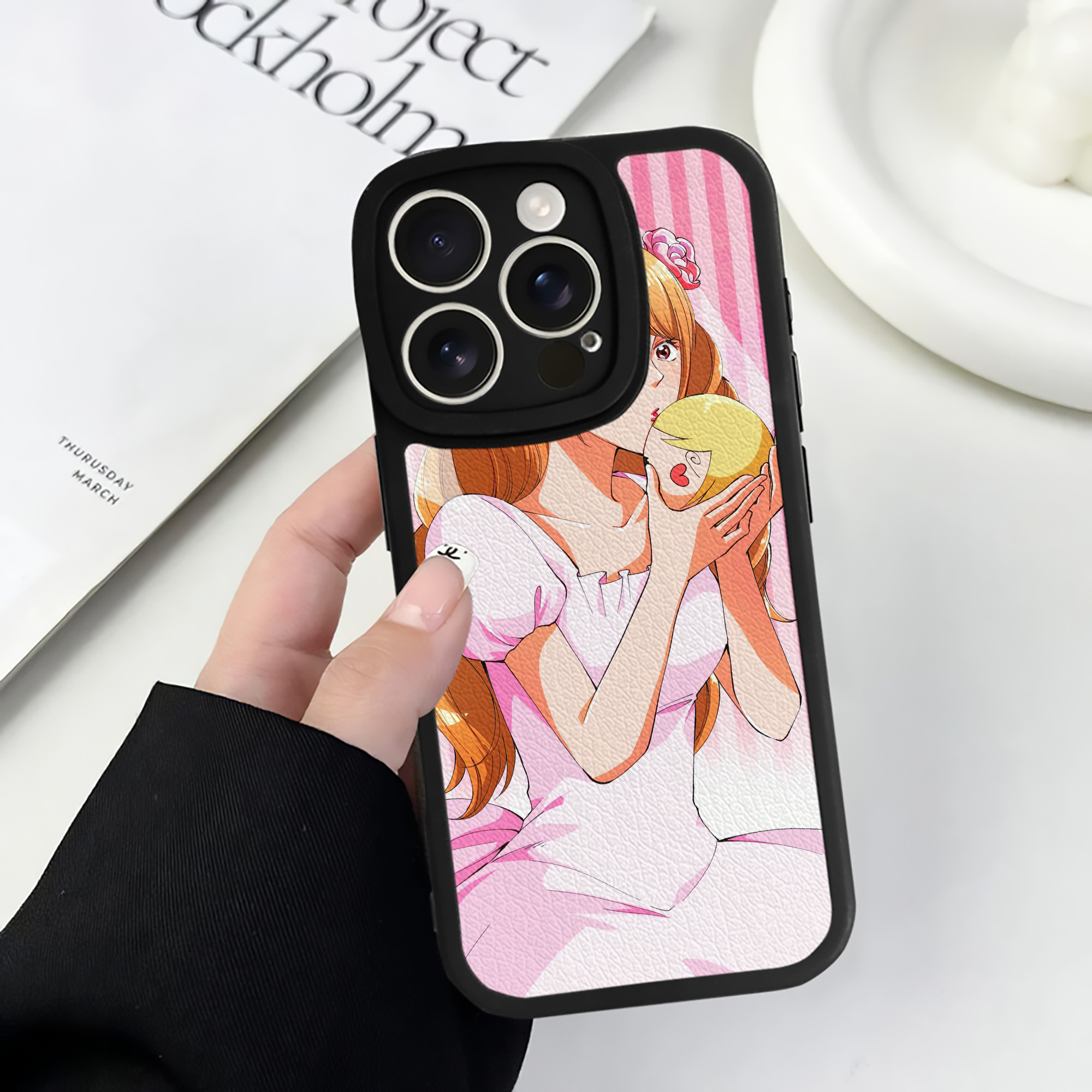 （画像用） ワンピース ONE PIECE 【iPhone 16シリーズ対応】シリコンスマホケース（レザー調） 材質：シリコン